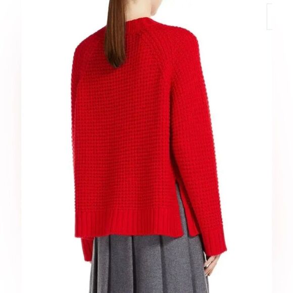 New $198 Madewell Wool Blend Double-Faced Rounded-Sleeve Jacket in Red Large - Picture 4 of 8